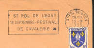 1955 France  29 St Pol De Leon   Cheval Hippisme Horse-Racing Ippica Cavalli Sur Enveloppe - Hippisme