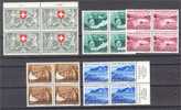 SWITZERLAND, PRO PATRIA 1953, NEVER HINGED SET BLOCKS OF 4 - Nuovi