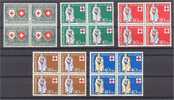 SWITZERLAND, PRO PATRIA 1957, NEVER HINGEDSET BLOCKS OF 4 - Ongebruikt