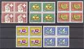 SWITZERLAND, PRO PATRIA 1958, NEVER HINGED SET BLOCKS OF 4 - Unused Stamps