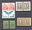SWITZERLAND, VERY NICE GROUP SHEETLET STAMPS 1938-43, ALL NEVER HINGED ** - Collections