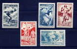 MONACO - 1948 - Jeux Olympiques De Londres - Disciplines - La Série 319 à 323  * - Unused Stamps