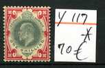 G.B. 1902    Yv: 117 +   One Shilling    Cote  70  €     Charnière Belle Qualité - Ungebraucht