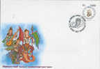 ASTROLOGIE  FDC THAILANDE 2001 SONGKRAN DAY SIGNES ASTROLOGIQUES SERPENT DANSEURS COQ CHIEN CHEVAL SERPENT RAT LAPIN ... - Serpenti