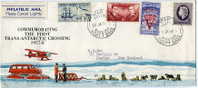 1958 Complete Set On Cacheted Commemorative Cover First Trans-Antarctic Crossing - Lettres & Documents