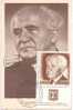 Israel The First Prime Minister Ben Gurion First Day Maximum Card 1974 - Cartoline Maximum