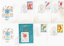 Russia USSR 1972 FDC X6 11th Winter Olympic Games In Sapporo, Japan, Sport Sports - FDC