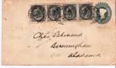 C-V015/  KANADA  - EN 11a + Strip Of 4. Half Cent Victoria 1898 - Covers & Documents