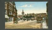 GRIMSBY, MARKET PLACE, TRAM, CAR TRAFFIC, VINTAGE COLOUR POSTCARD - Other & Unclassified