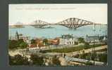 FORTH BRIDGE FROM ABOVE SOUTH QUEENSFERRY, EDINBURGH VINTAGE COLOUR POSTCARD - Midlothian/ Edinburgh