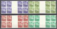 FRANCE, PRECANCEL STAMP COQ, IMPERFORATED BLOCKS OF 8, GUTTER PAIRS NEVER HINGED - Sin Clasificación