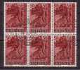 886) Liechtenstein Mi.Nr. 378 Gestempelter 6-Block - Used Stamps