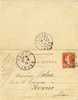 CARTE LETTRE ( Entier Postal Semeuse 10c Rouge) De LEVROUX 36 Circulé En 1911 (vin Et Liqueur VALIN ) - Kaartbrieven