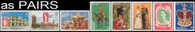 BELIZE 1979 Mythology Stage-coach Horse Coron. Stamps On Stamps 2nd IMPERF.PAIR:8 (16 Stamps) - Belize (1973-...)