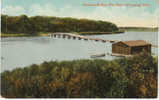 Pontoon Bridge Elm Park In Winnipeg Manitoba Canada On Vintage Postcard - Winnipeg
