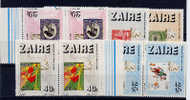 Zaïre 1986 Exposition Cenzapost,  Série 1307/11, (timbre Sur Timbre)  En Paire,  Postfris - Nuovi