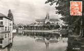 CPSM Bar Sur Aube - L'église Saint Maclou Et Bord De L'Aube - Bar-sur-Aube