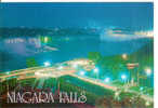 NIAGARA FALLS Evening Illuminations Of The Amarican & Horseshoe Falls -format 11,5 X 16,5 Cm - Cataratas Del Niágara
