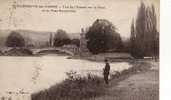 89 VILLENEUVE SUR YONNE Vue De L'Yonne Sur Le Pont Et La Tour Bonneville Cpa Animée - Villeneuve-sur-Yonne