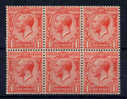 GB 1912 Georges V, Filigramme  Inversé, Inverted Wmk Block Of 6 - Unused Stamps