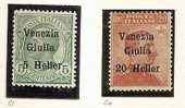 ITALIA - VENEZIA GIULIA - 1918 Sassone # 30/31 -  MNT (H) - Vénétie Julienne