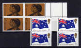 Australie 1970, Visite Reine Elisabeth Et Drapeau, 404 En # Et 405 En Paire, - Briefmarken