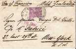 NSW085/ Sydney-NY 1885 Oval Mit Paid All, Via San Francisco - Covers & Documents