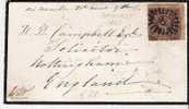 NSW087/ Bathurst 1863, Trauerbrief Nach UK - Lettres & Documents