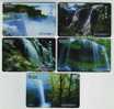 Waterfall,China Set Of 5 Used Phonecards - Cina