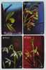 Orchid Flower,China 2005 Set Of 4 Used Phonecards - Blumen