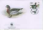 W0023 Bernache A Coup Roux Branta Ruficollis Ukraine 1998 FDC Premier Jour WWF - Oies