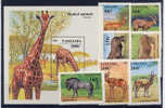 Tanzanie 1995. Faune Africaine, Hippopotame, Antilope, Buffle, Girafe, Etc  Série Complète Neuve - Girafes