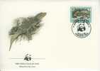 W0616 Gecko Tarentola Gigas Brancoensis Cap Vert 1986 FDC Premier Jour WWF - Andere & Zonder Classificatie