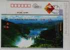 Lingshui Hydropower Station,dam,China 2008 Shangyou Ecotourism Area Landscape Advertising Pre-stamped Card - Wasser
