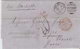 VIC152 / Unfrankiert 1855 Nach  Frankreich.Taxiert  20 Centimes - Covers & Documents