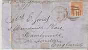 VIC162 / Australia Paid Packet 1856, Victoria 6 P.,geschnitten (mit Seltenem Stempel) - Briefe U. Dokumente