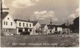 Lincolnville Beach Maine Real Photo Postcard, Gas Station Mobilgas Village Store Vintage Autos - Autres & Non Classés