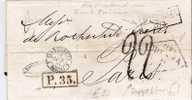 Rl082//  - RUSSLAND - Odessa 1862. Taxstempel 22 Centimes, Doppelporto N. Paris - Storia Postale