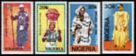 NIGERIA 1989, Traditional Costumes,  ERROR:MISSING PERF:BOTTOM:4 Stamps    [Fehler,erreur,errore,fout] - Nigeria (1961-...)