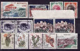 MONACO - 13 Timbres Oblitérés - Used Stamps