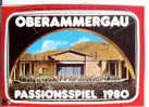 OBERAMMERGAU - Passionsspiel 1980 - Aufkleber - Oberammergau