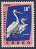 Congo Kinshasa 1963 Mi 138 Sc 429 ** Pelecanus Onocrotalus : Great White Pelican / Rosapelikan - Pelicans