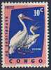Congo Kinshasa 1963 Mi 138 Sc 429 ** Pelecanus Onocrotalus : Great White Pelican / Rosapelikan - Pélicans