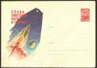 Space Rocket. Glory To The Soviet Science And Technics! - Russia 1961 Postal Stationery Cover #1522 - Russia & USSR