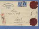 257(X2) Op Aangetekende Brief Met Stempel ANVERS Naar ZURICH (Zwitserland) - 1922-1927 Houyoux