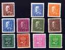Suède 1929-36, Gustave V,  YV.211...222* Charnière  + Cote 205 E  Mit Falz - Unused Stamps