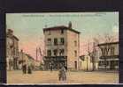 69 LYON III Montchat, Place Ste Marie, Cours Richard Vitton, Café Place Ronde, Carte Toilée, Colorisée, Ed Barbier, 1908 - Lyon 3