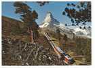 SUISSE-Zermatt (Wallis) .Gornergratbahn (train) Mit Matterhorn.Mt Cervin. - Zermatt