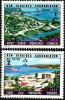 BRITISH NEW HEBRIDES PORT VILA 1ST COUNCIL LANDSCAPE SET OF 2 STAMPS 1-2 FR DATED 1975 READ DESCRIPTION !! - Unused Stamps