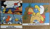 PHOTOGRAPHIE - EXPLOITATION CINEMA - LOT DE 2 -  V´LA´ LES SCHROUMPFS - DESSINS ANIMES - Andere & Zonder Classificatie